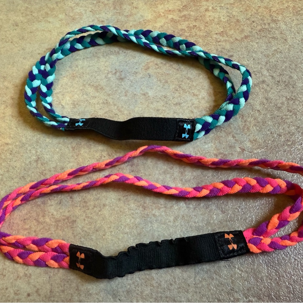 Under Armour Braided Hair Accessories Blue and Pink